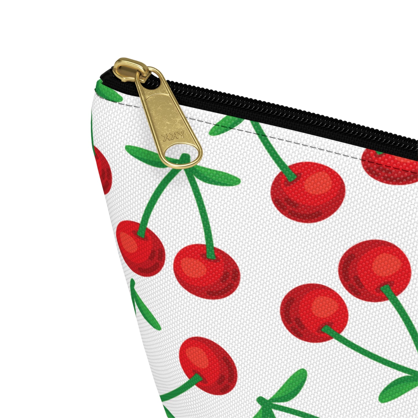 Cherry Pattern Cosmetic Pouch | Zipper Makeup Bag