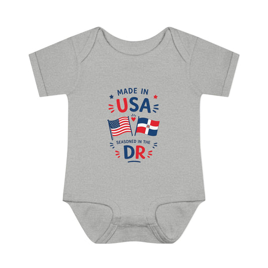 Dominican Baby Onesie | Made in USA Seasoned in Dominican Republic Bodysuit | Dominican Baby Gift
