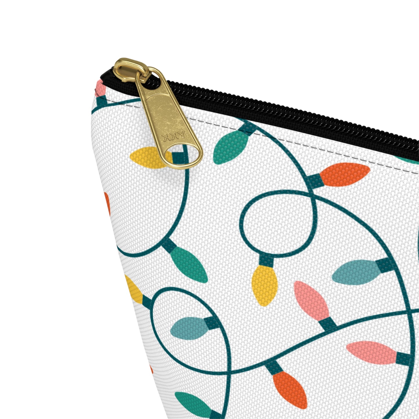 Holiday Lights Cosmetic Pouch | Zipper Makeup Bag