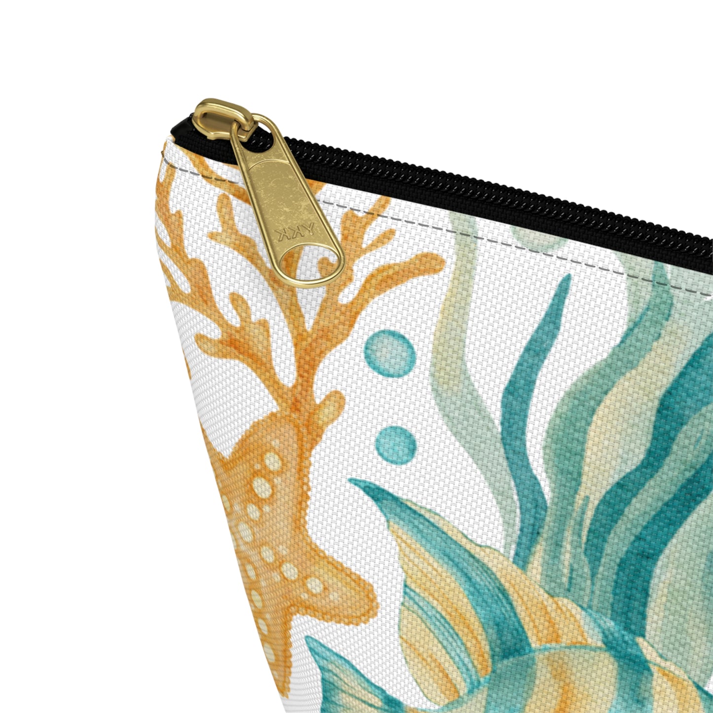 Coastal Coral Reef Cosmetic Pouch | Zipper Makeup Bag