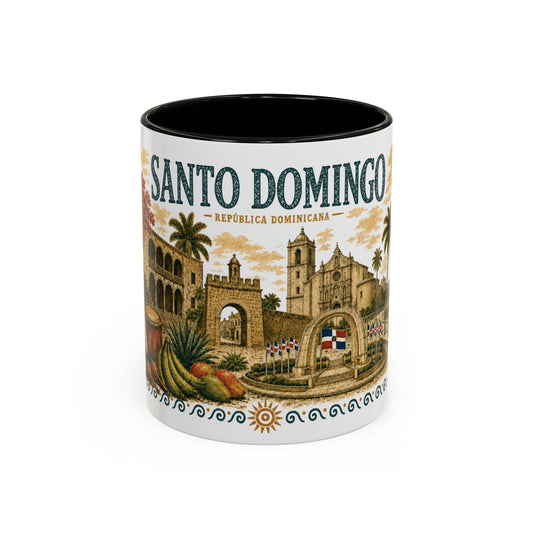 Santo Domingo Dominican Republic Mug | Illustration Ceramic Coffee Mug | Dominican Souvenir Gift