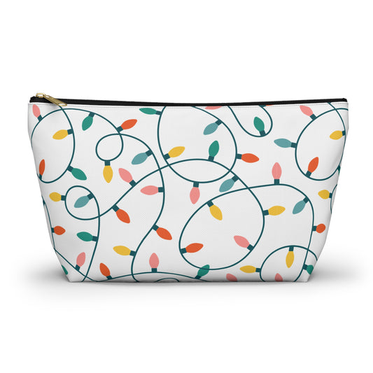 Holiday Lights Cosmetic Pouch | Zipper Makeup Bag