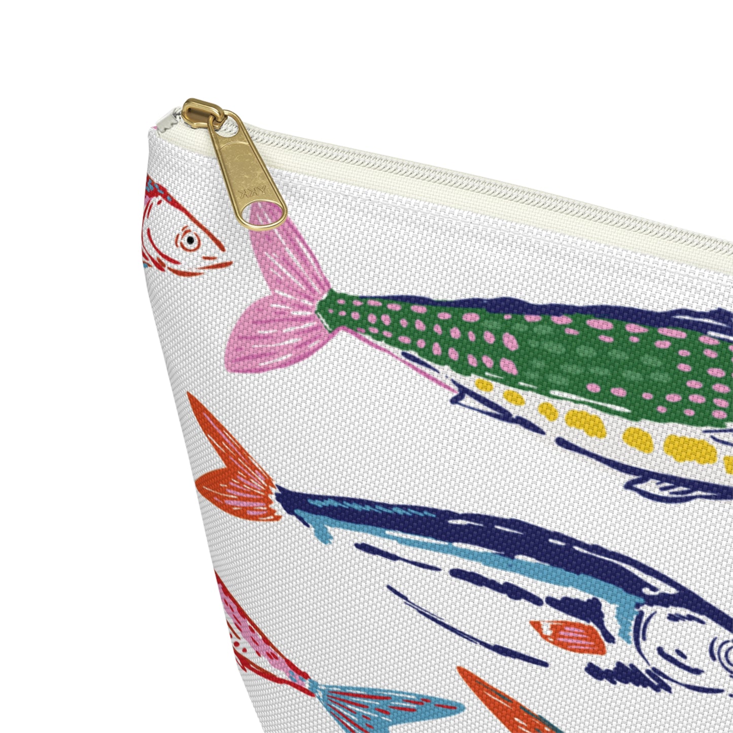 Fish Pattern Cosmetic Pouch | Zipper Makeup Bag