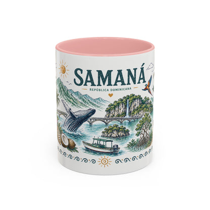 Samana Dominican Republic Coffee Mug — Illustrated Island Travel Souvenir (11/15oz)