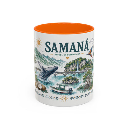 Samana Dominican Republic Coffee Mug — Illustrated Island Travel Souvenir (11/15oz)