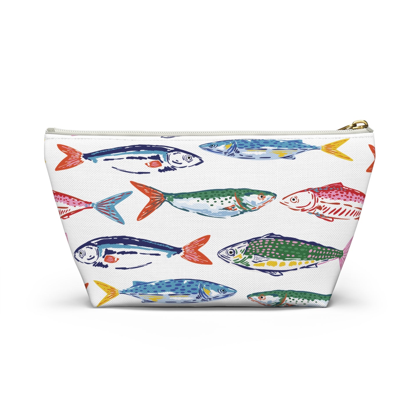 Fish Pattern Cosmetic Pouch | Zipper Makeup Bag