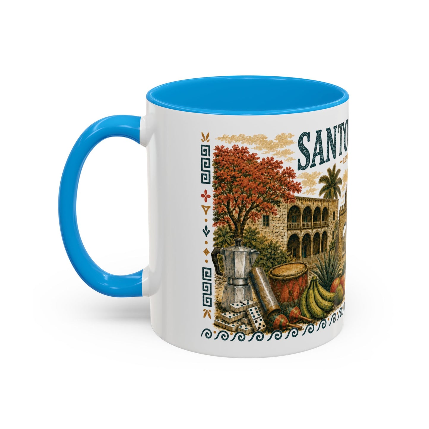 Santo Domingo Dominican Republic Mug | Illustration Ceramic Coffee Mug | Dominican Souvenir Gift