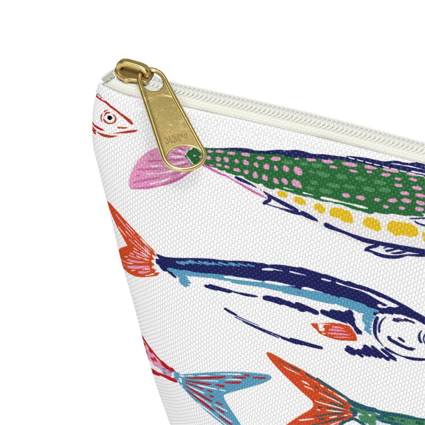 Fish Pattern Cosmetic Pouch | Zipper Makeup Bag
