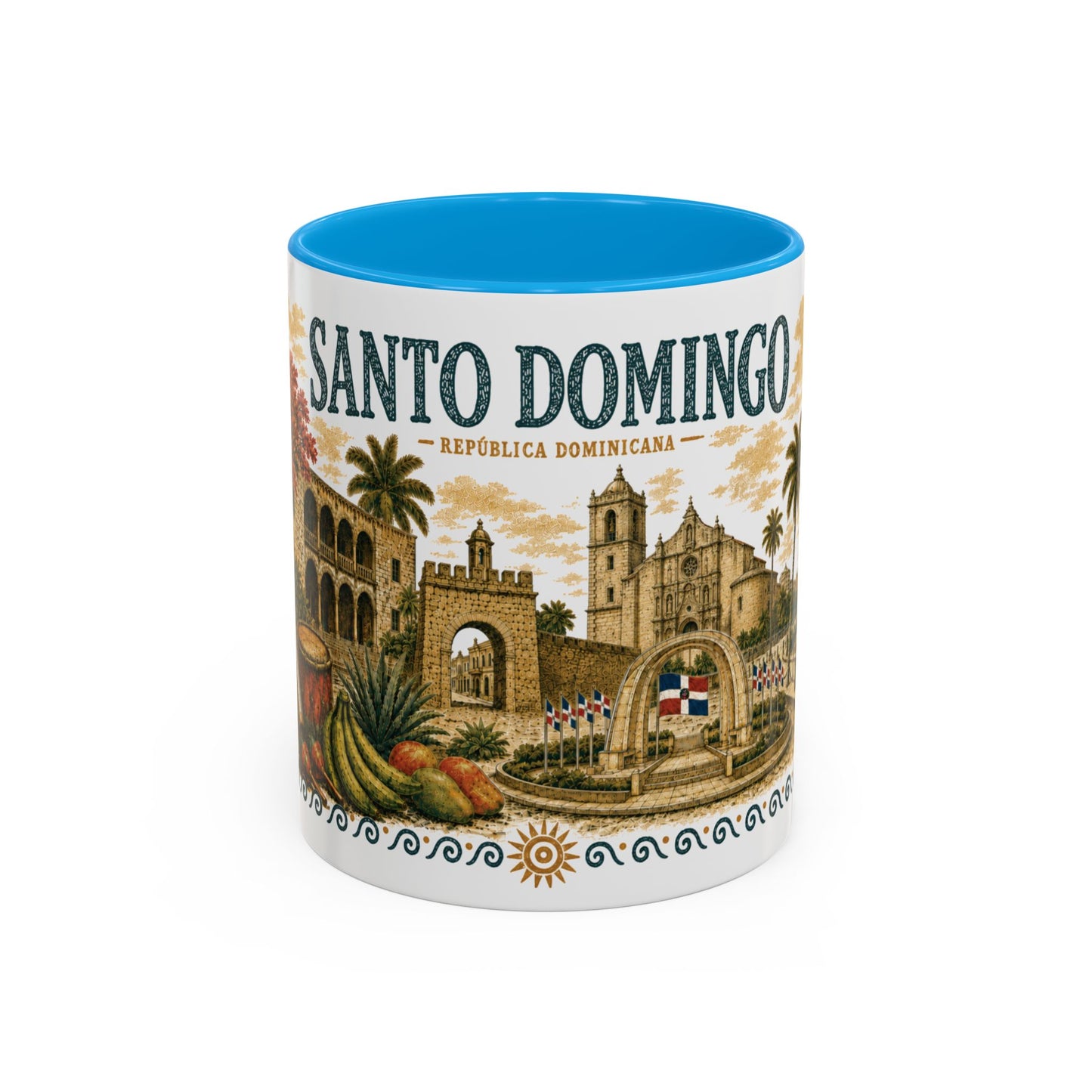 Santo Domingo Dominican Republic Mug | Illustration Ceramic Coffee Mug | Dominican Souvenir Gift