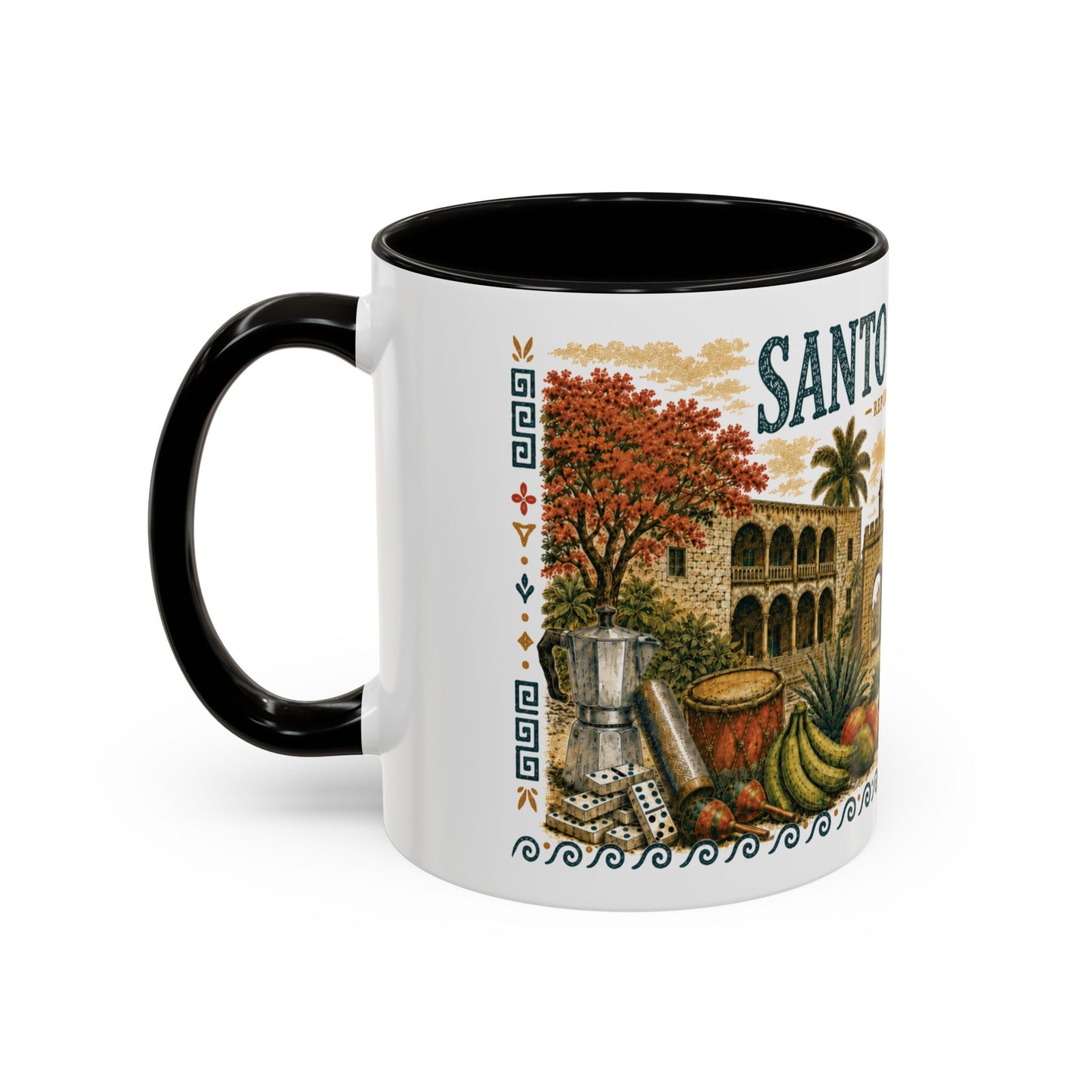Santo Domingo Dominican Republic Mug | Illustration Ceramic Coffee Mug | Dominican Souvenir Gift