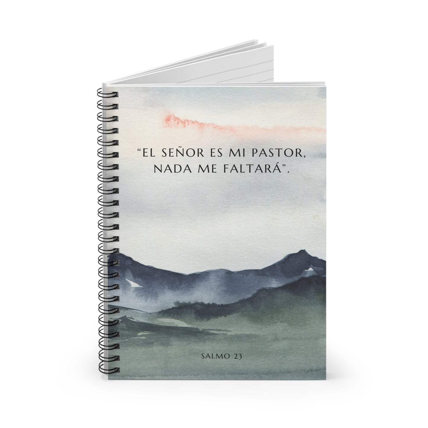 Christian Prayer Journal in Spanish | Salmo 23 Notebook | “El Señor es Mi Pastor” Inspirational Spiral Notebook