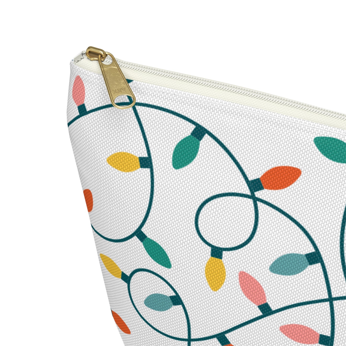 Holiday Lights Cosmetic Pouch | Zipper Makeup Bag