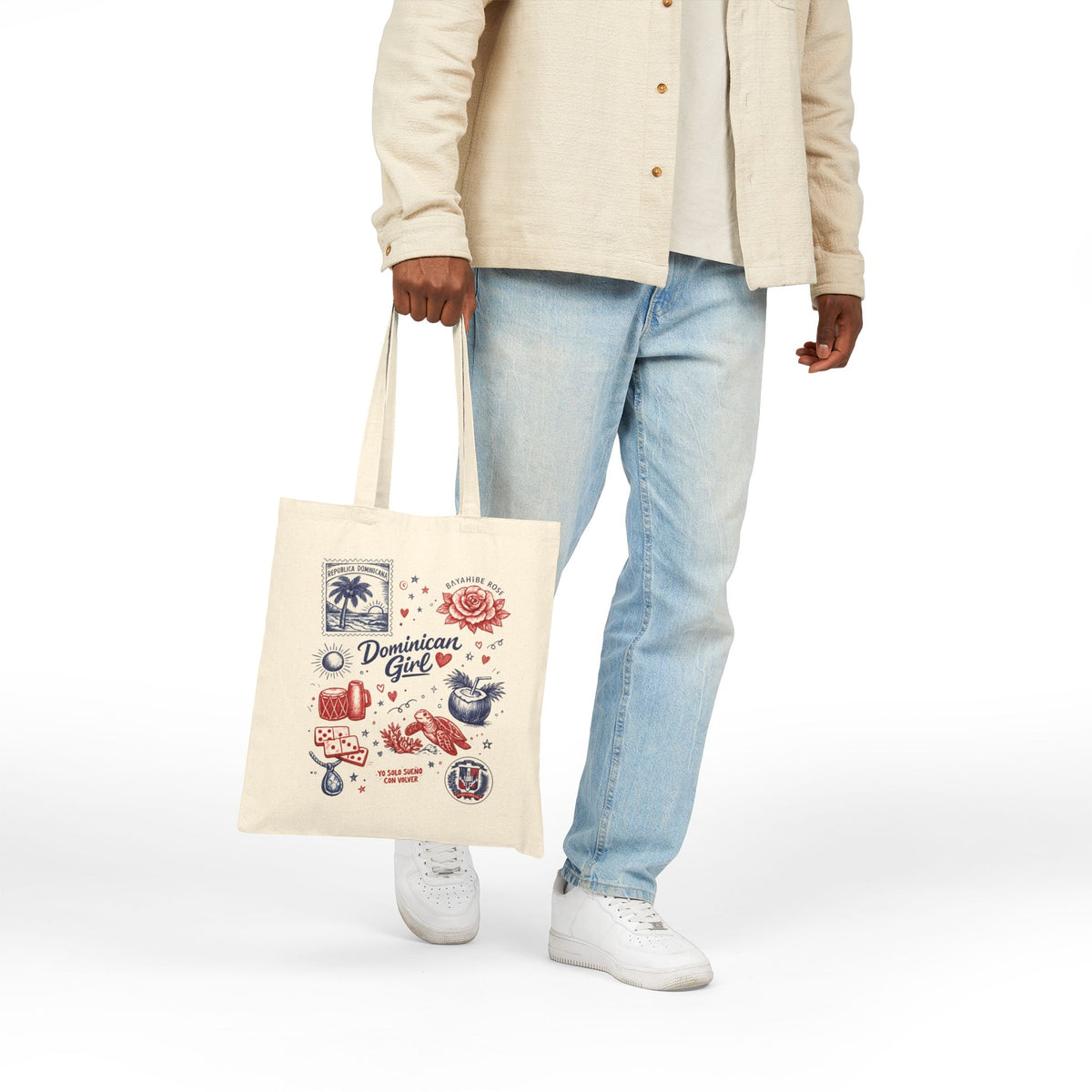 Dominican Girl Tote Bag – Dominican Republic Heritage Canvas Tote
