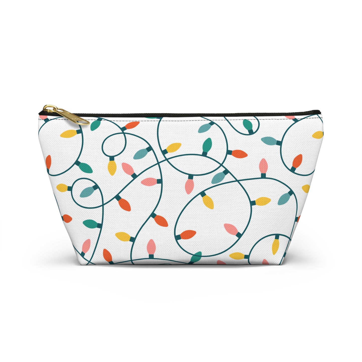Holiday Lights Cosmetic Pouch | Zipper Makeup Bag