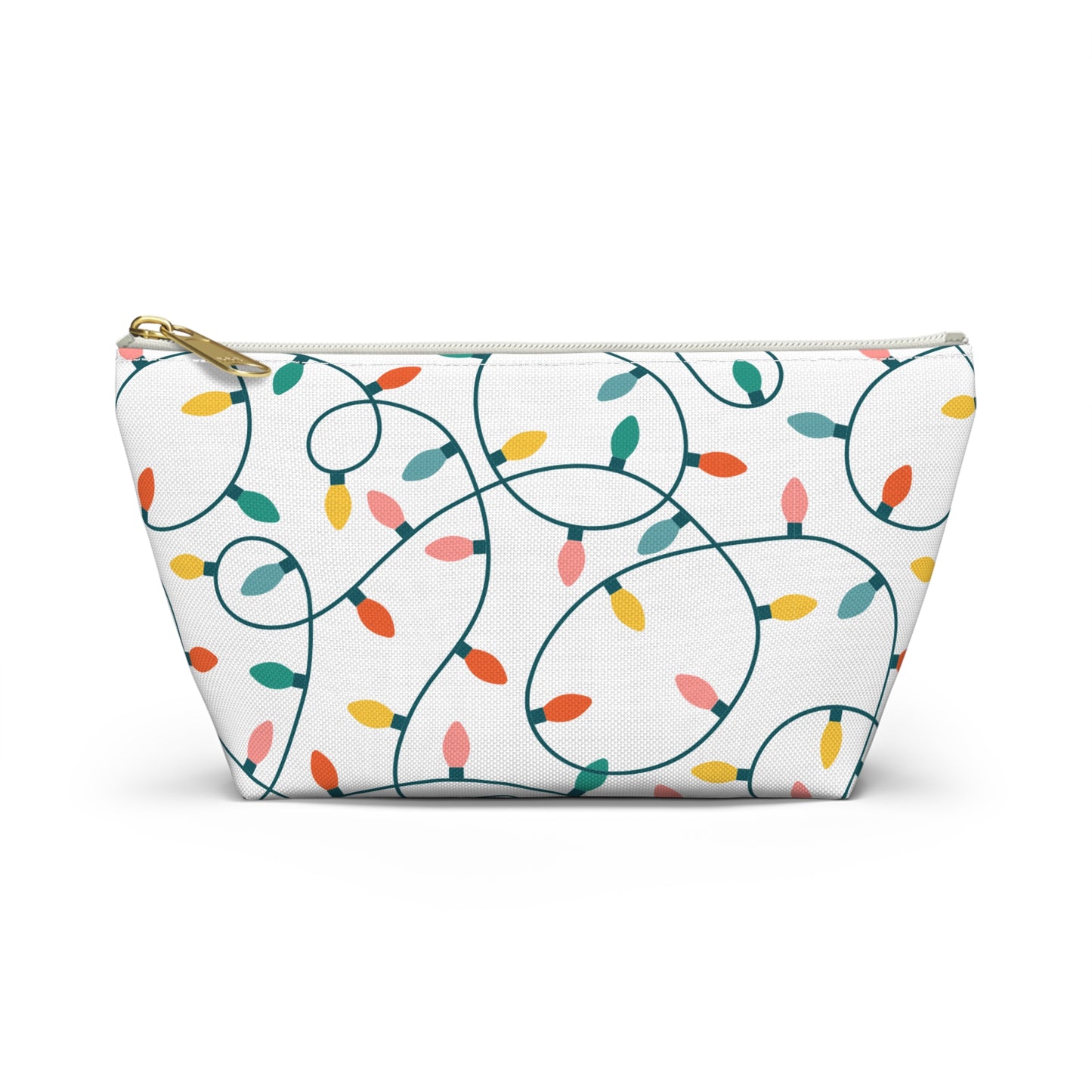 Holiday Lights Cosmetic Pouch | Zipper Makeup Bag