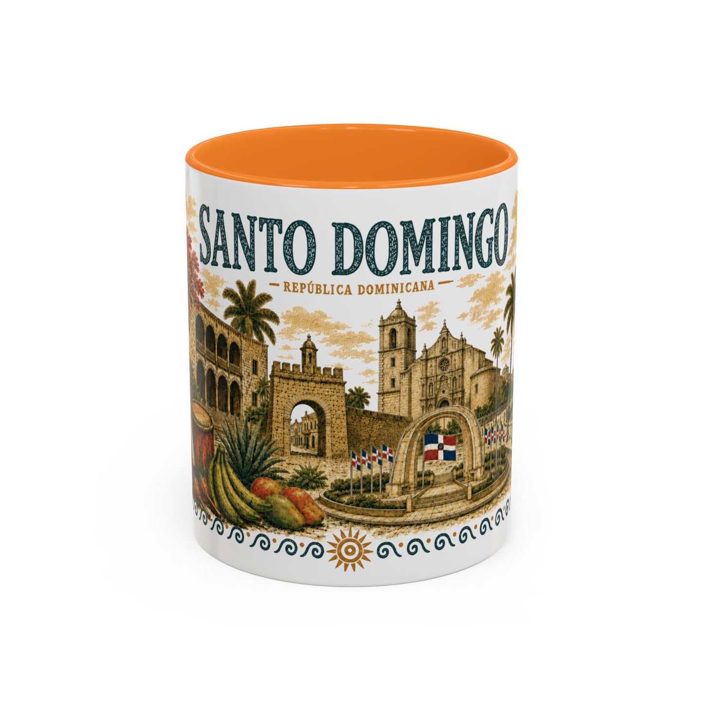 Santo Domingo Dominican Republic Mug | Illustration Ceramic Coffee Mug | Dominican Souvenir Gift