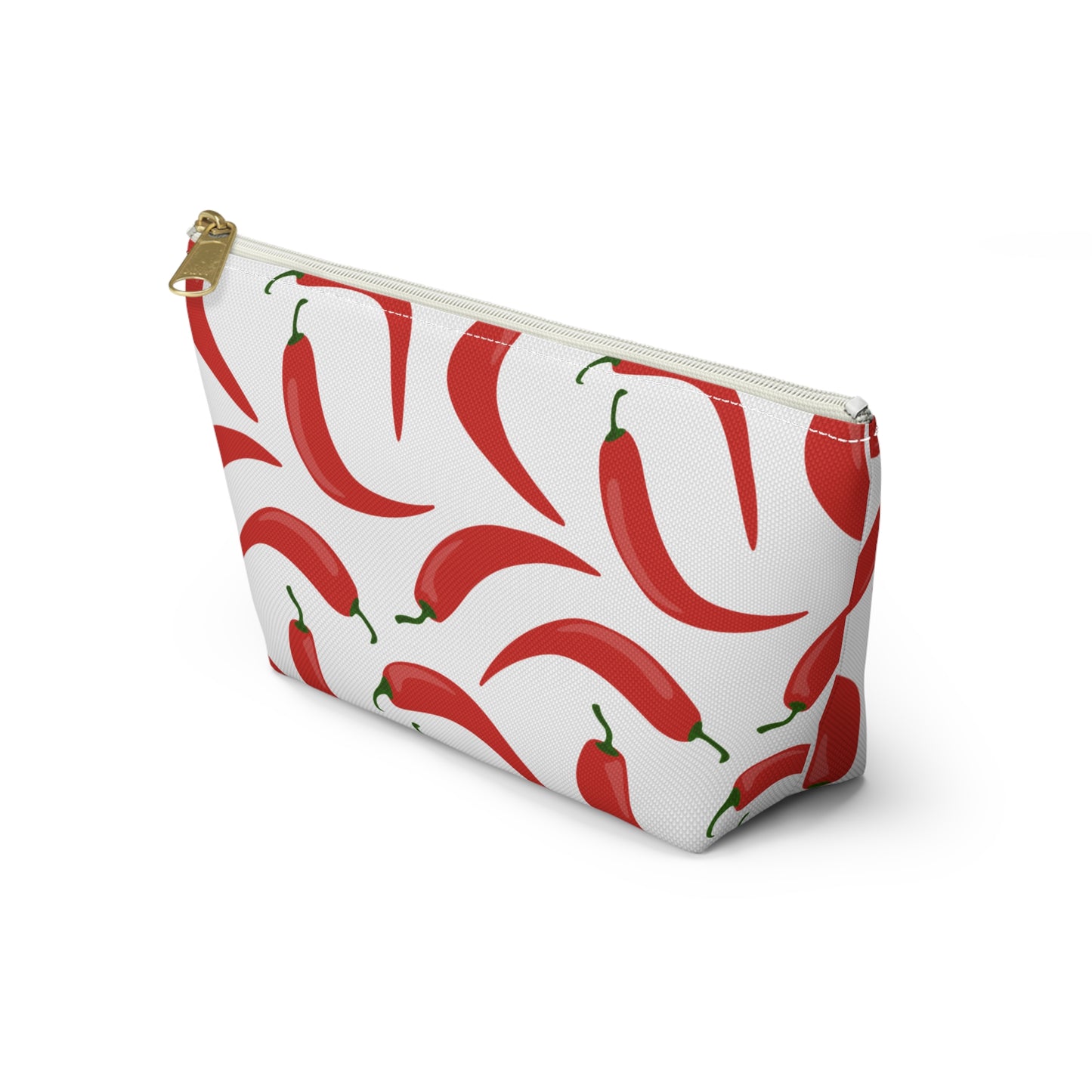 Spicy Red Chili Pepper Cosmetic Pouch |  Zipper Makeup Bag