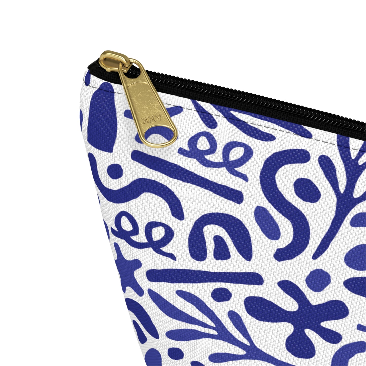 Blue Doodle Cosmetic Pouch | Zipper Makeup Bag