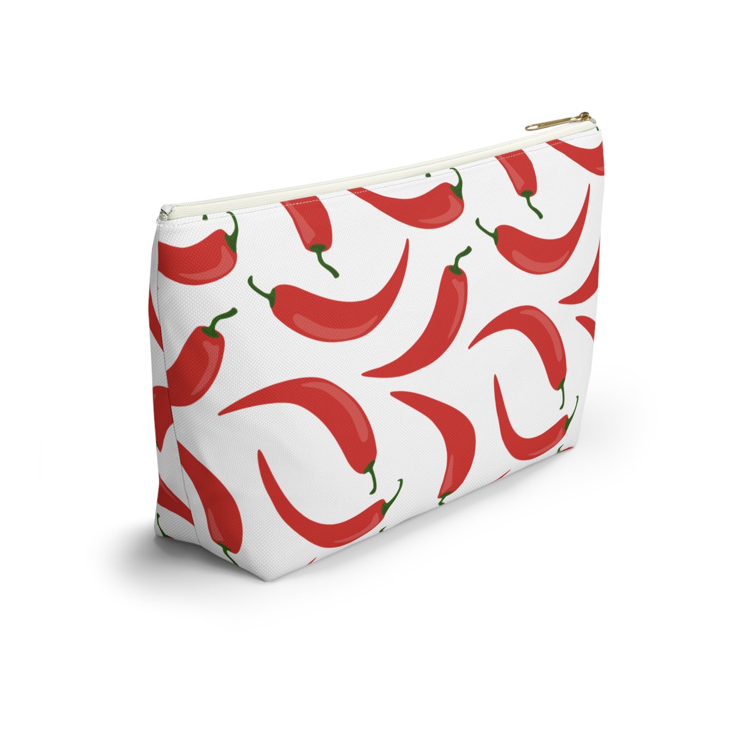Spicy Red Chili Pepper Cosmetic Pouch |  Zipper Makeup Bag