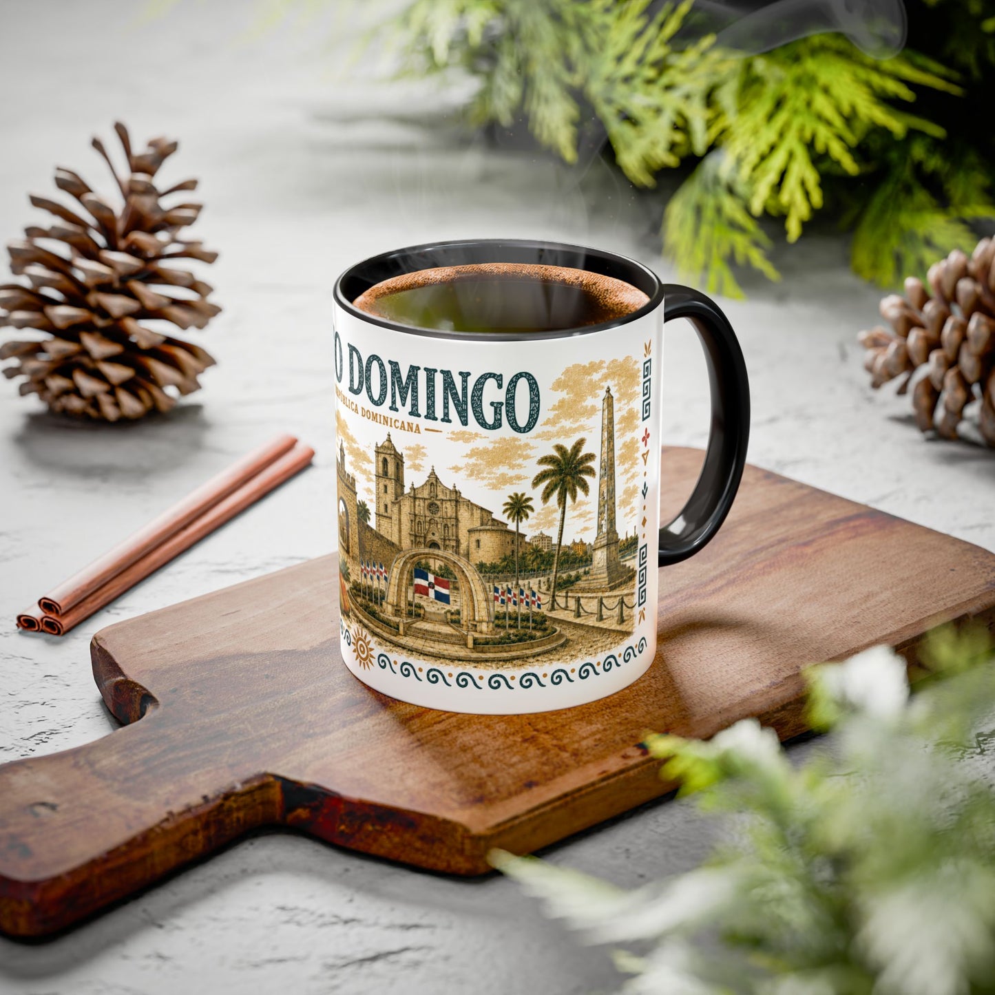 Santo Domingo Dominican Republic Mug | Illustration Ceramic Coffee Mug | Dominican Souvenir Gift