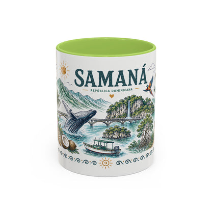 Samana Dominican Republic Coffee Mug — Illustrated Island Travel Souvenir (11/15oz)