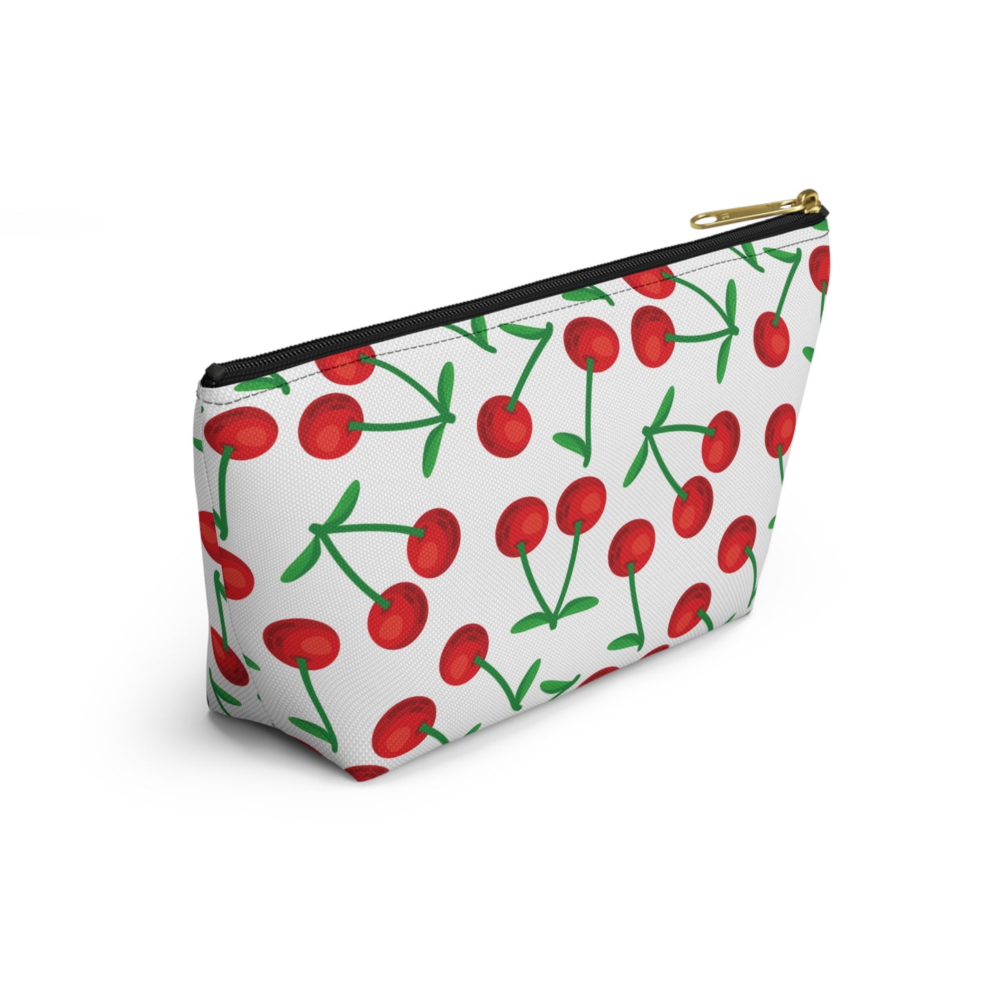 Cherry Pattern Cosmetic Pouch |  Zipper Makeup Bag