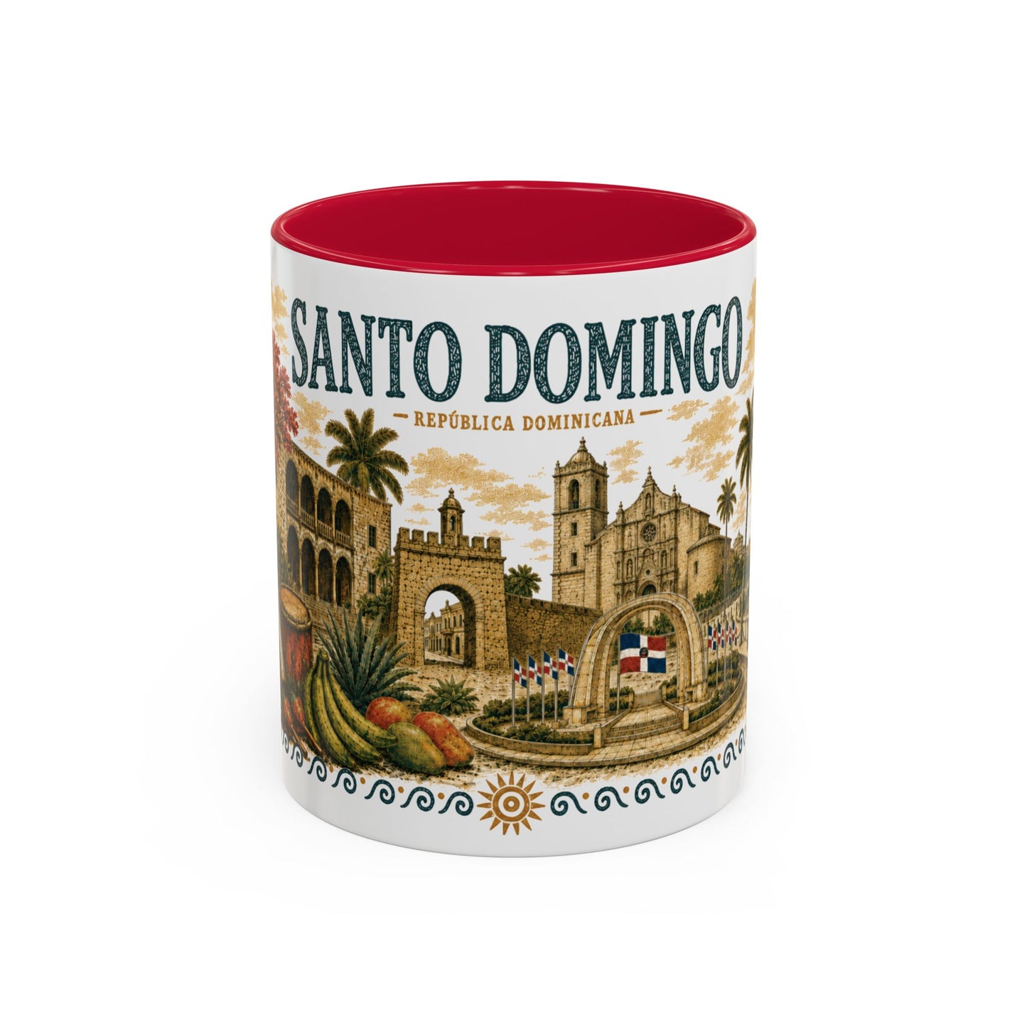 Santo Domingo Dominican Republic Mug | Illustration Ceramic Coffee Mug | Dominican Souvenir Gift