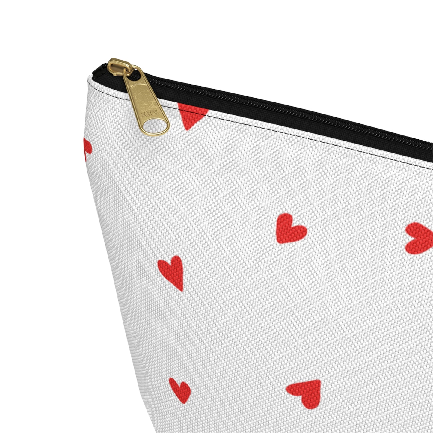 Heart Print Cosmetic Pouch | Zipper Makeup Bag