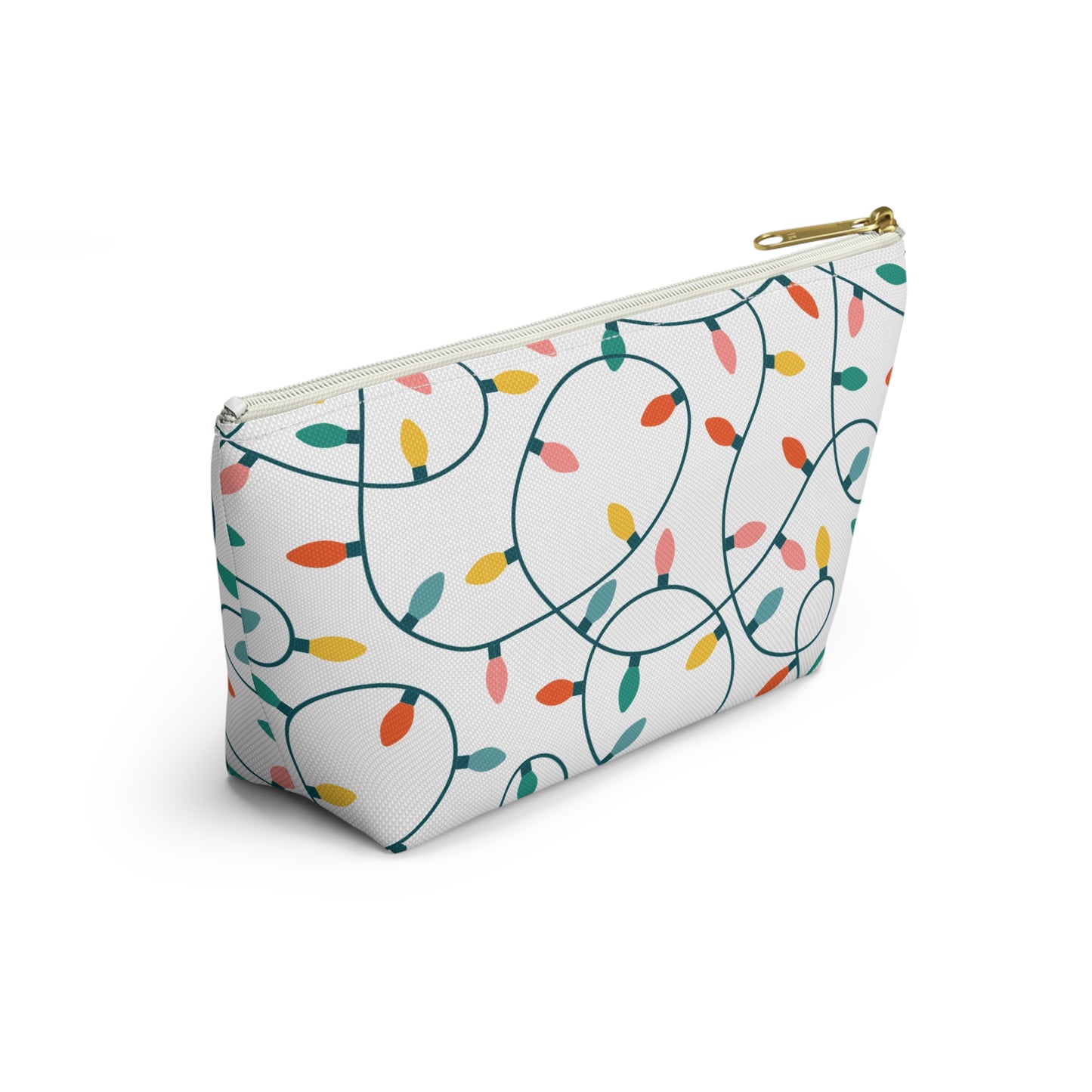 Holiday Lights Cosmetic Pouch | Zipper Makeup Bag