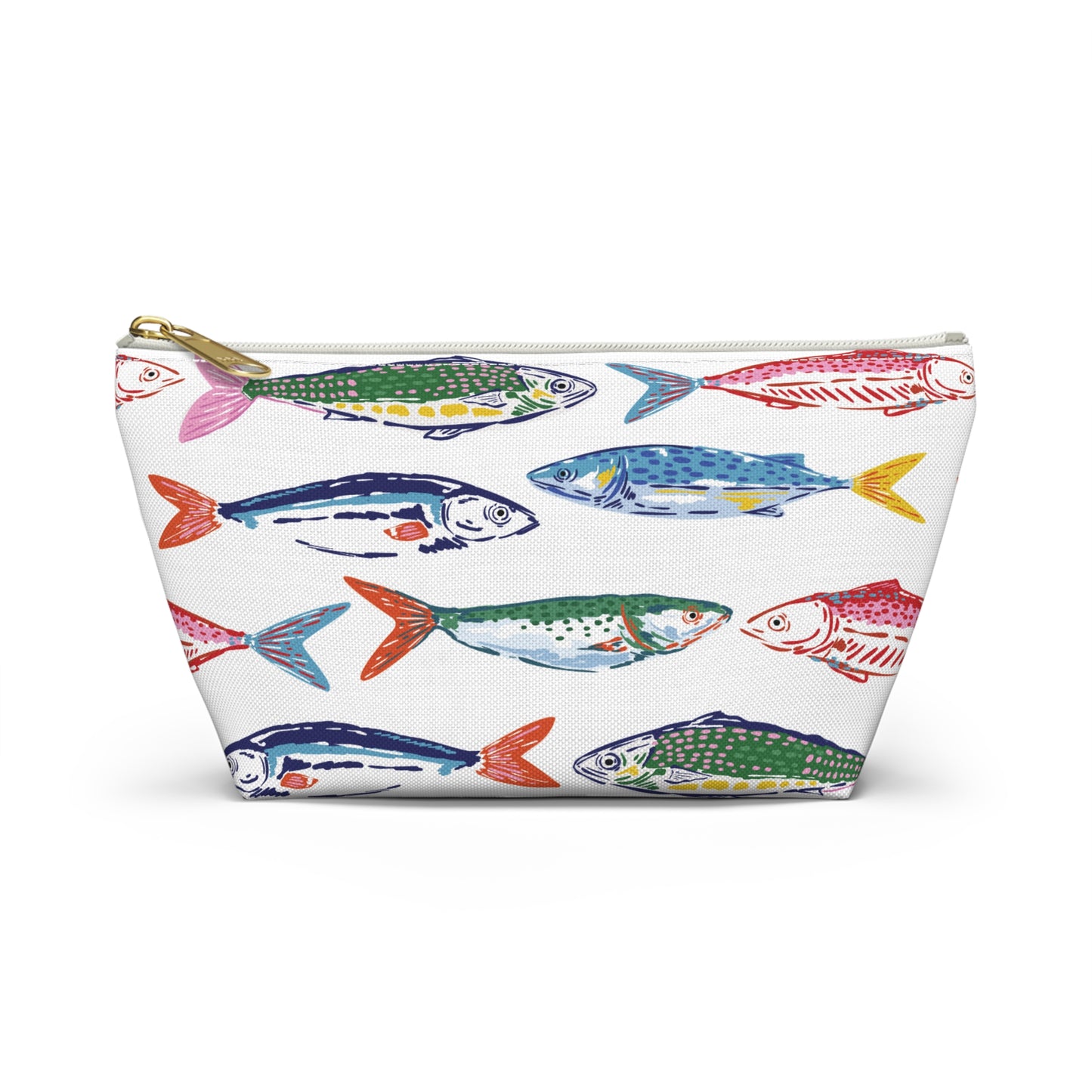 Fish Pattern Cosmetic Pouch | Zipper Makeup Bag