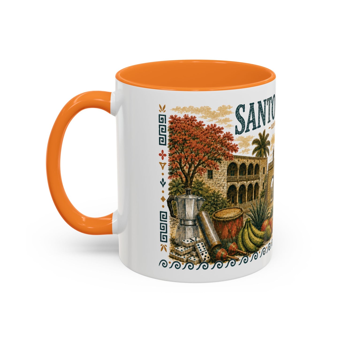 Santo Domingo Dominican Republic Mug | Illustration Ceramic Coffee Mug | Dominican Souvenir Gift
