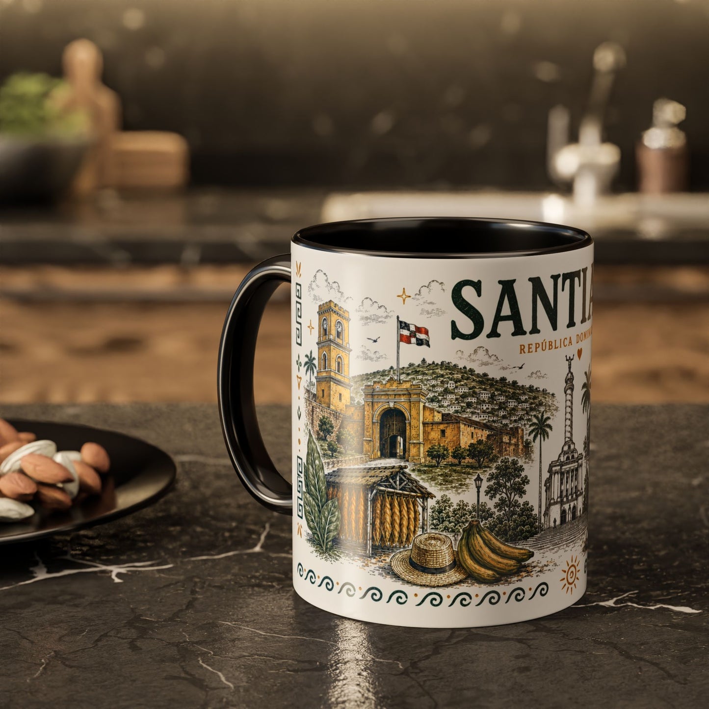 Santiago de los Caballeros Dominican Republic Mug | Vintage Dominican Heritage Coffee Cup