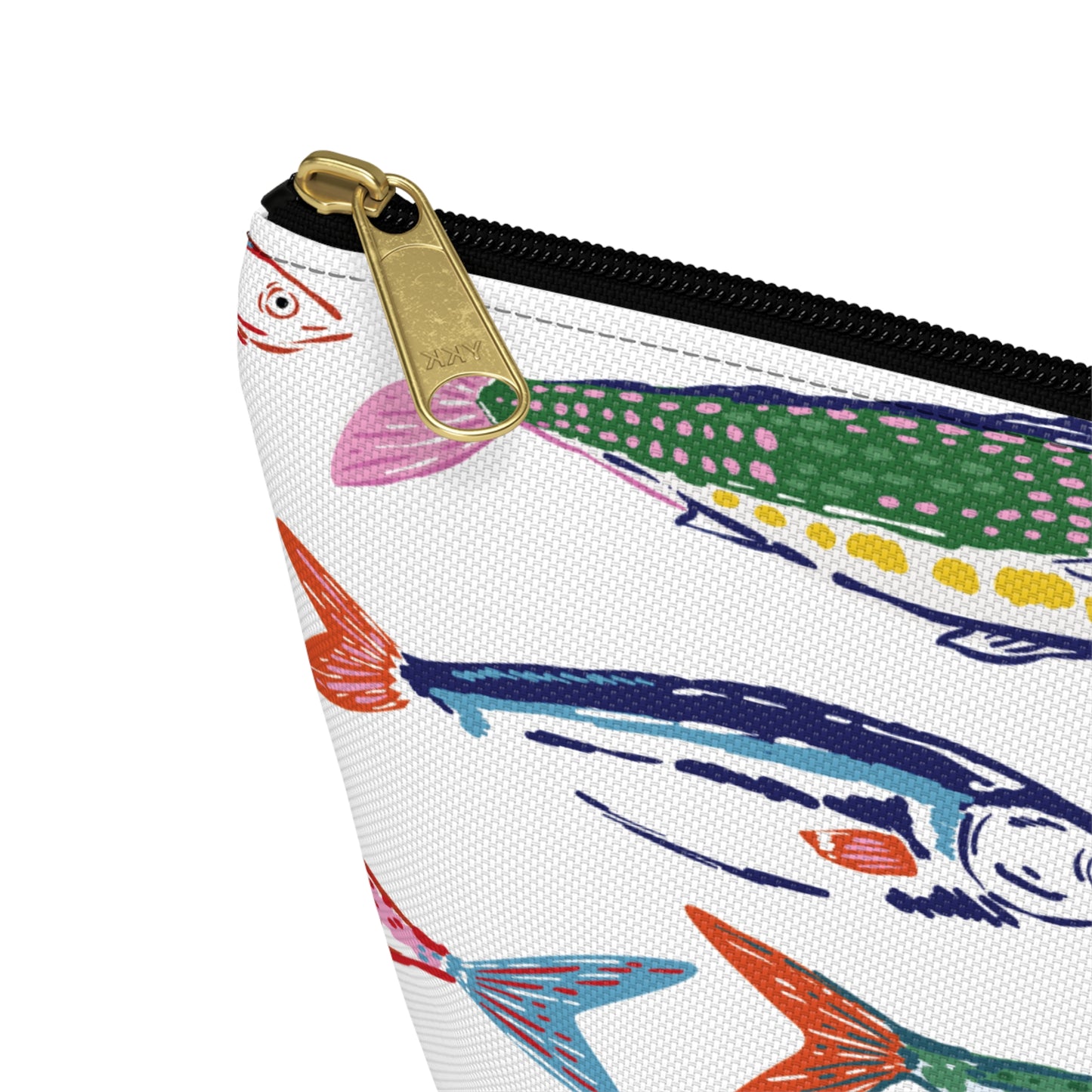 Fish Pattern Cosmetic Pouch | Zipper Makeup Bag