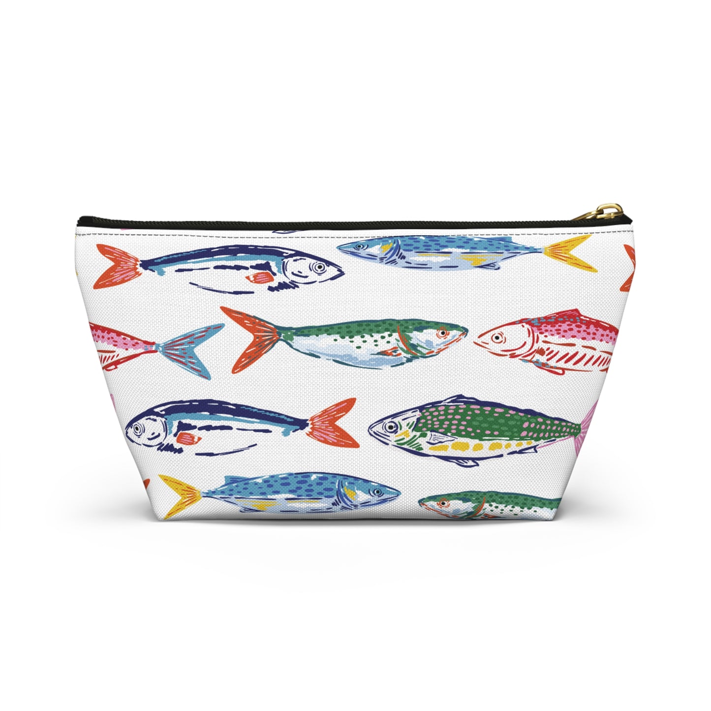 Fish Pattern Cosmetic Pouch | Zipper Makeup Bag