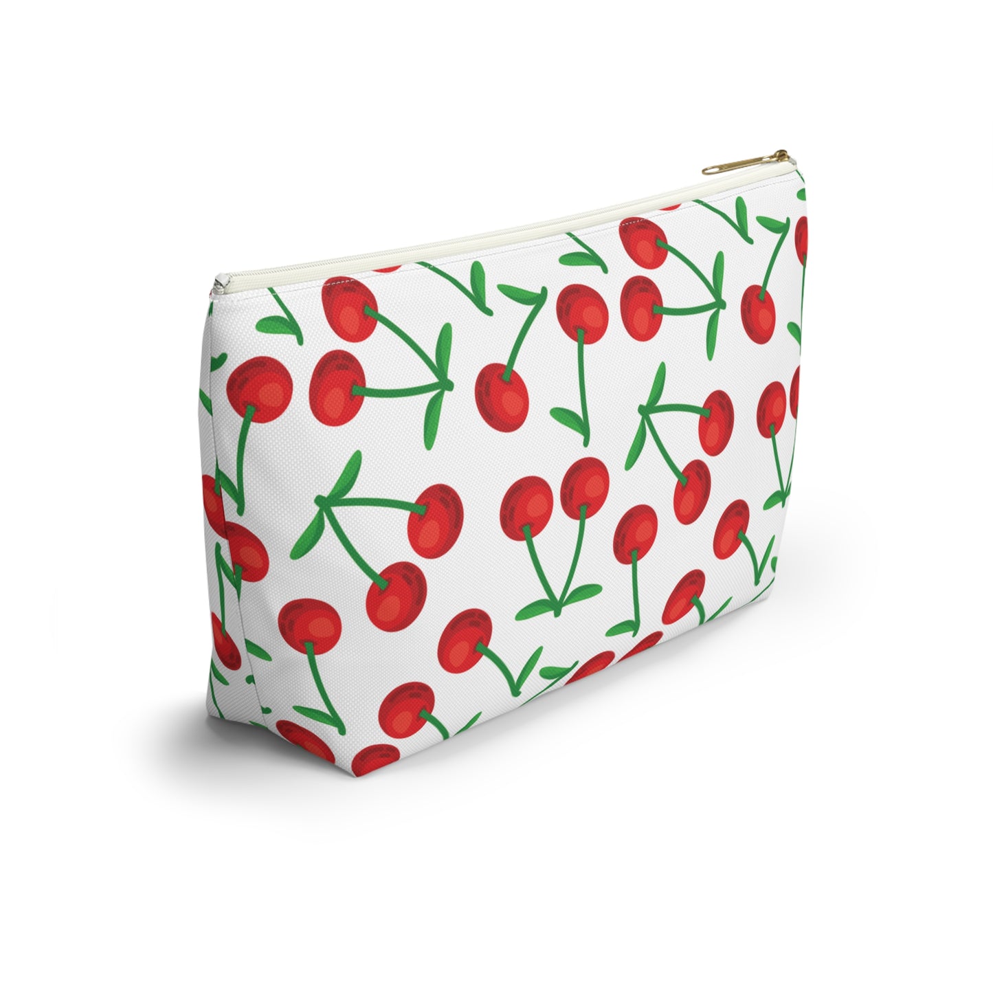 Cherry Pattern Cosmetic Pouch |  Zipper Makeup Bag
