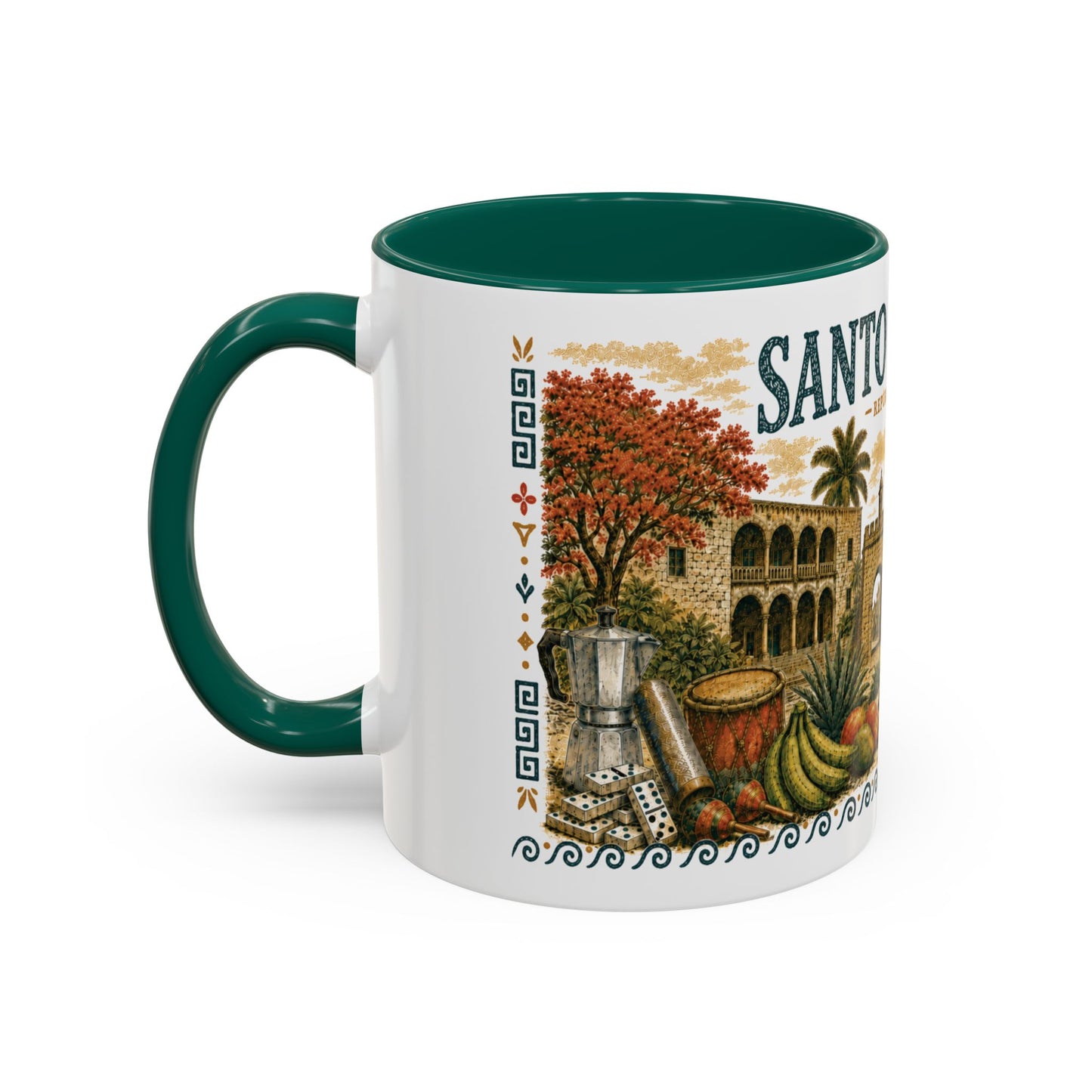 Santo Domingo Dominican Republic Mug | Illustration Ceramic Coffee Mug | Dominican Souvenir Gift