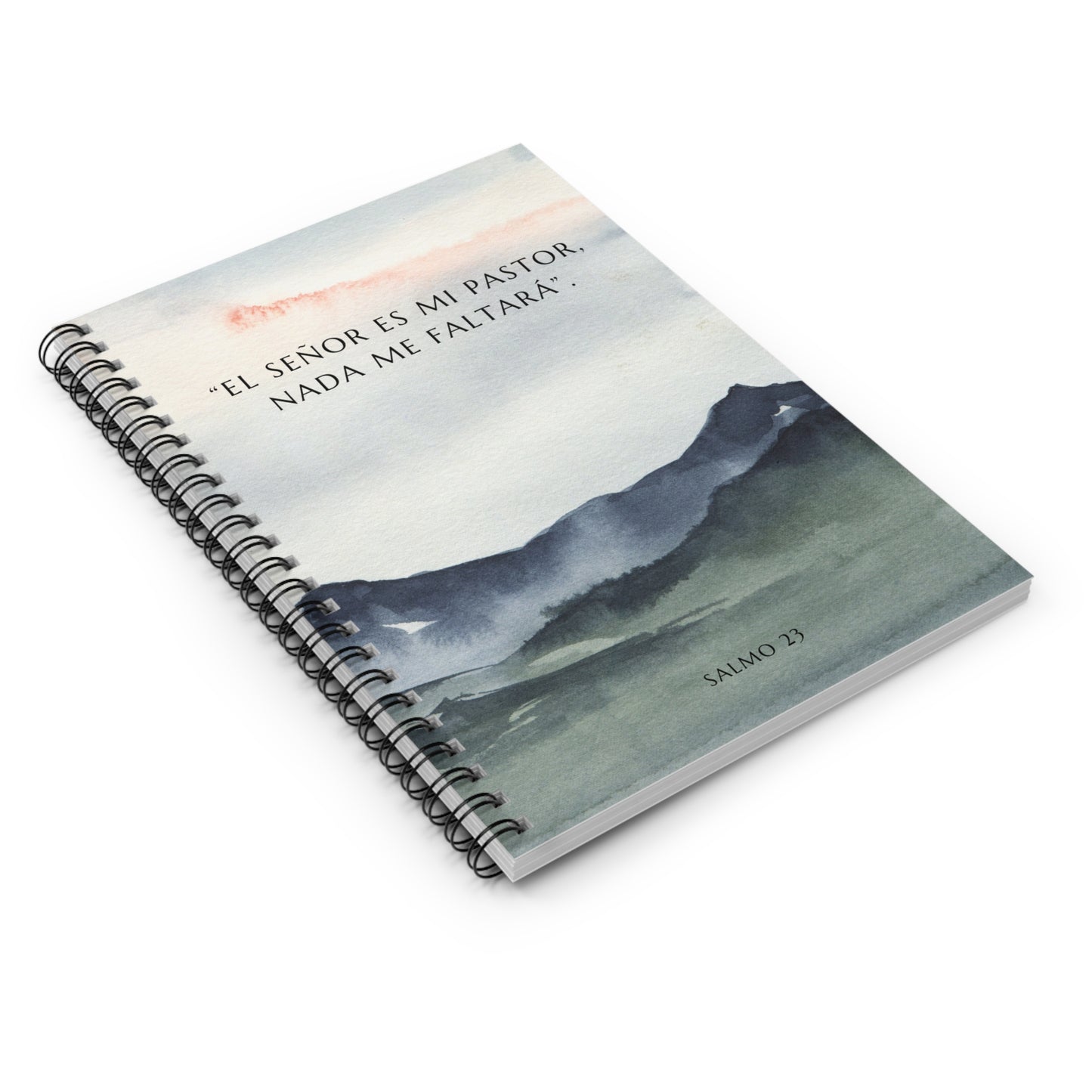 Christian Prayer Journal in Spanish | Salmo 23 Notebook | “El Señor es Mi Pastor” Inspirational Spiral Notebook
