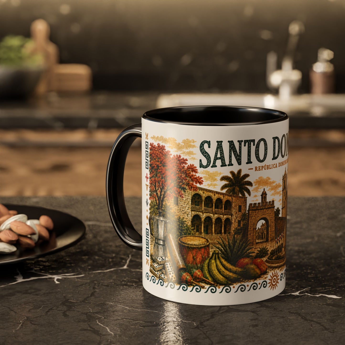 Santo Domingo Dominican Republic Mug | Illustration Ceramic Coffee Mug | Dominican Souvenir Gift