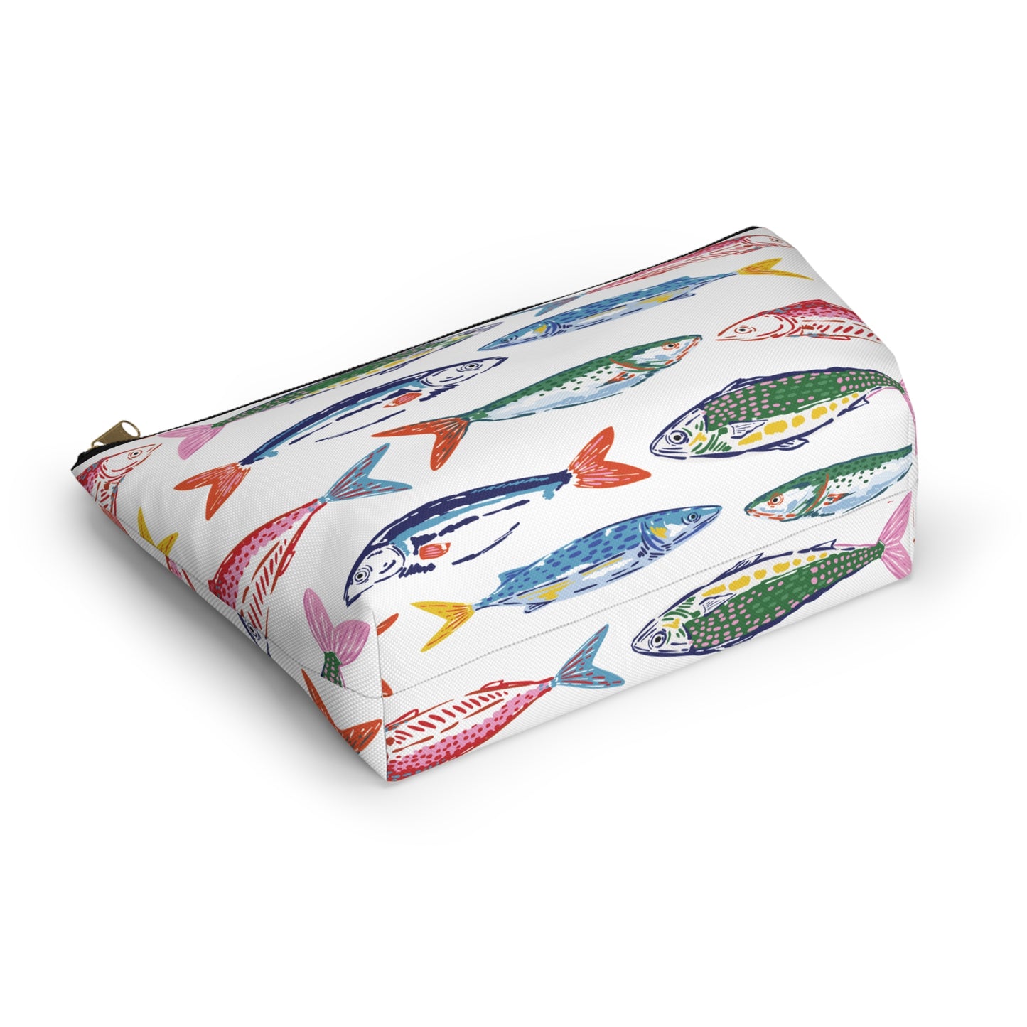 Fish Pattern Cosmetic Pouch | Zipper Makeup Bag