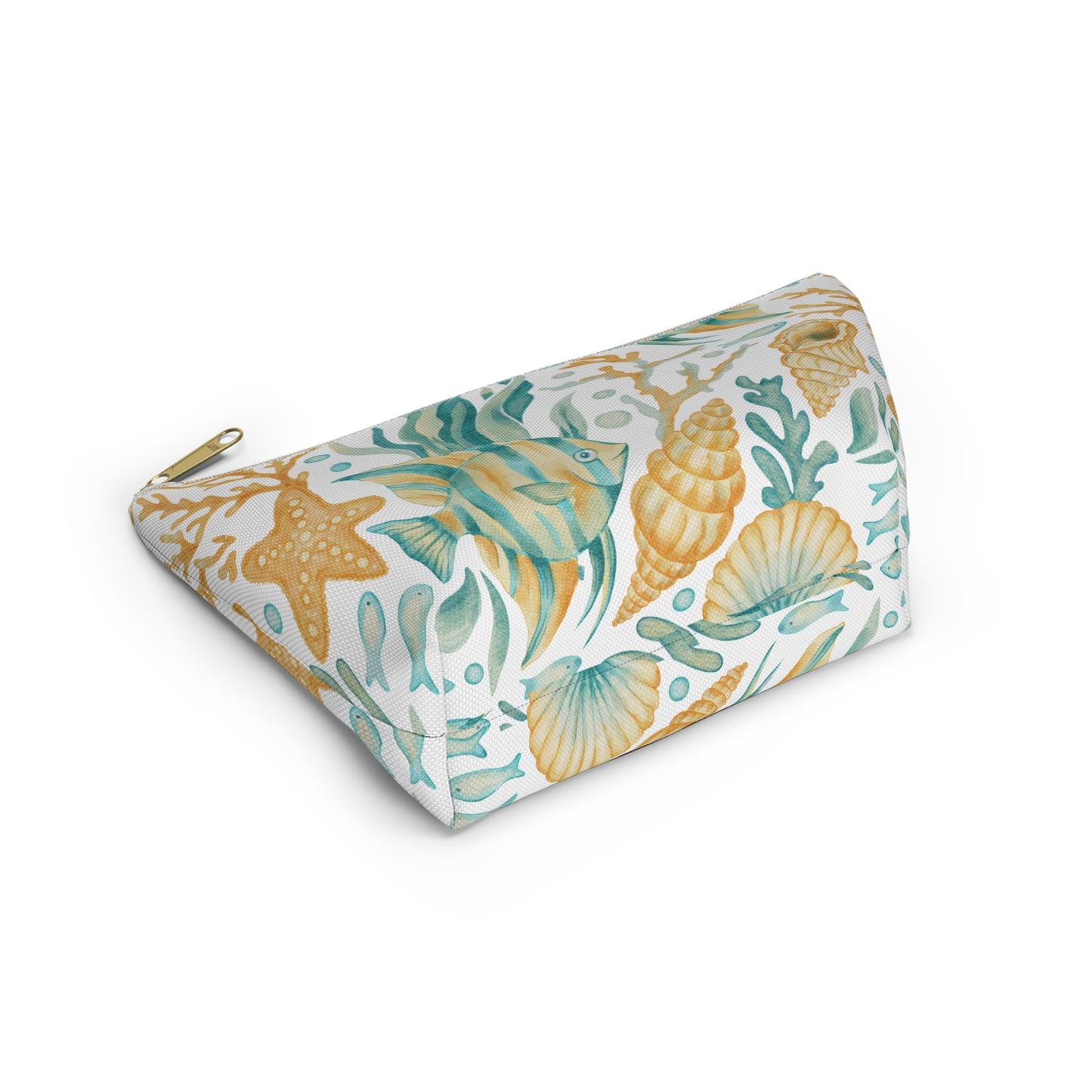 Coastal Coral Reef Cosmetic Pouch | Zipper Makeup Bag