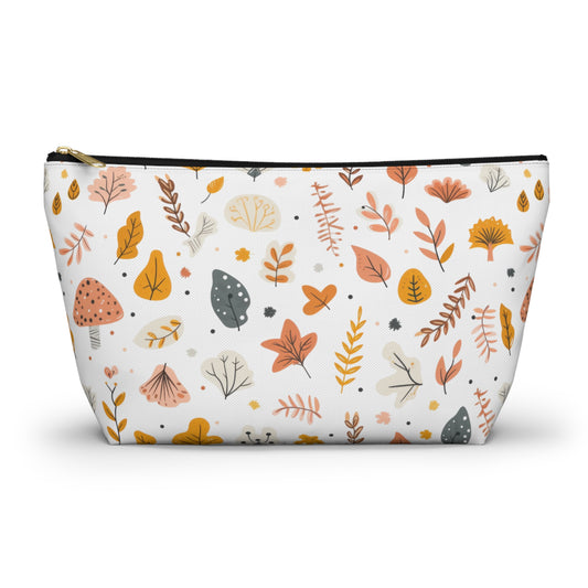 Autumn Leaves Cosmetic Pouch | Zipper Makeup Bag