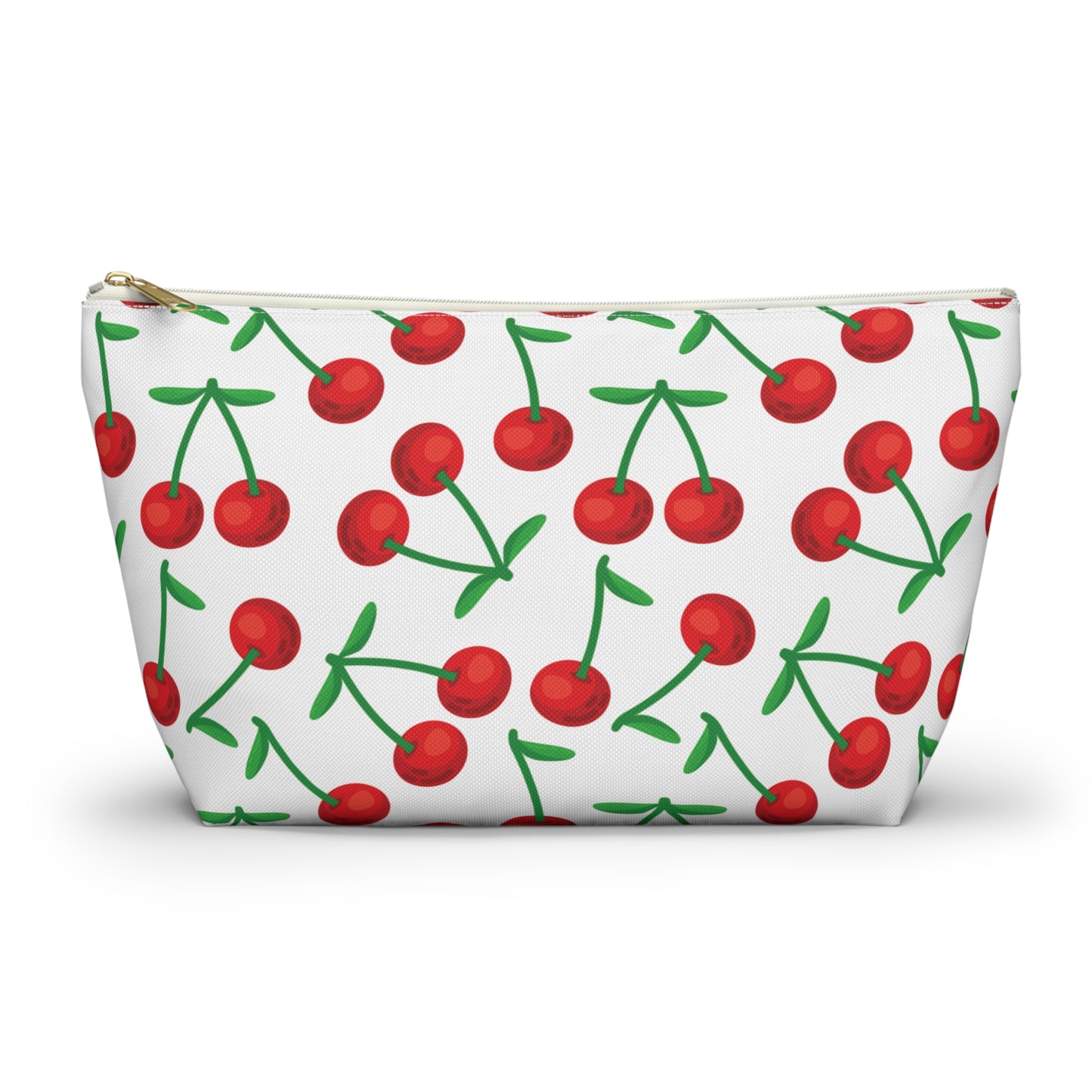 Cherry Pattern Cosmetic Pouch |  Zipper Makeup Bag