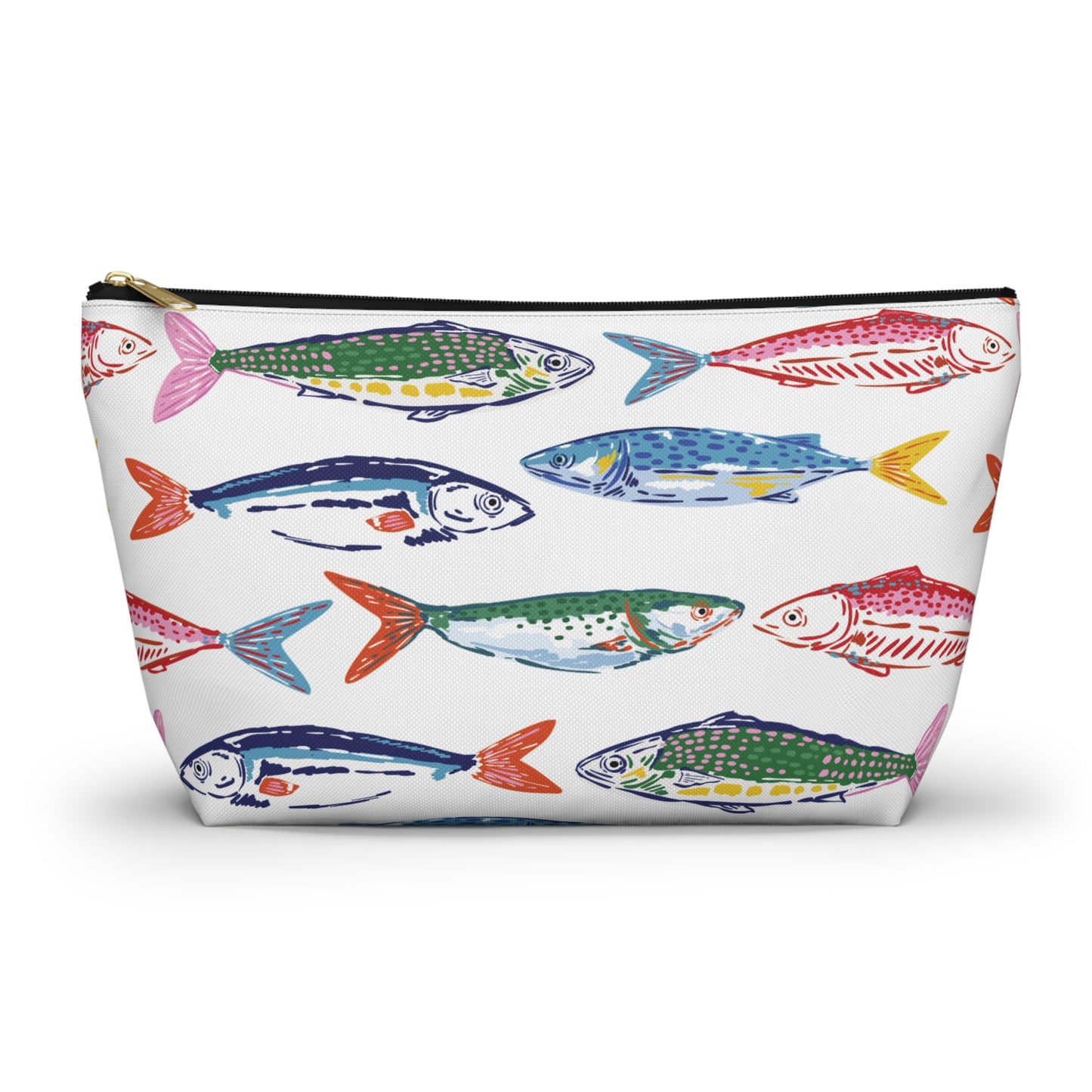 Fish Pattern Cosmetic Pouch | Zipper Makeup Bag