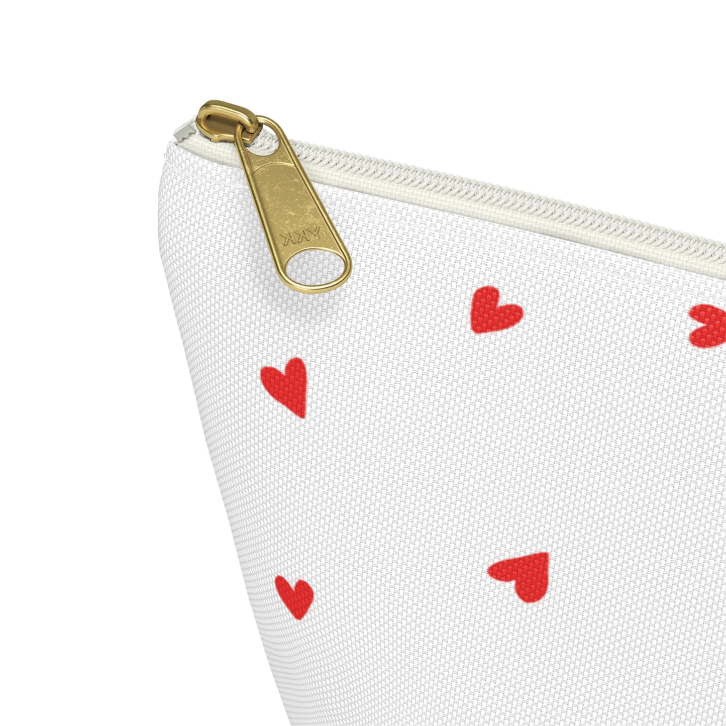 Heart Print Cosmetic Pouch | Zipper Makeup Bag
