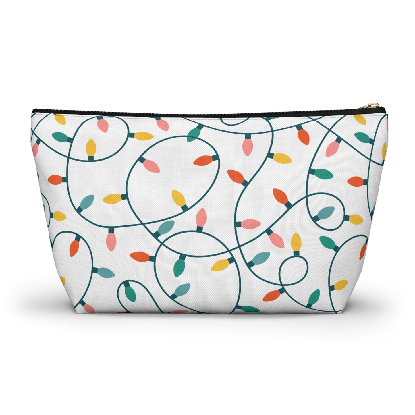 Holiday Lights Cosmetic Pouch | Zipper Makeup Bag