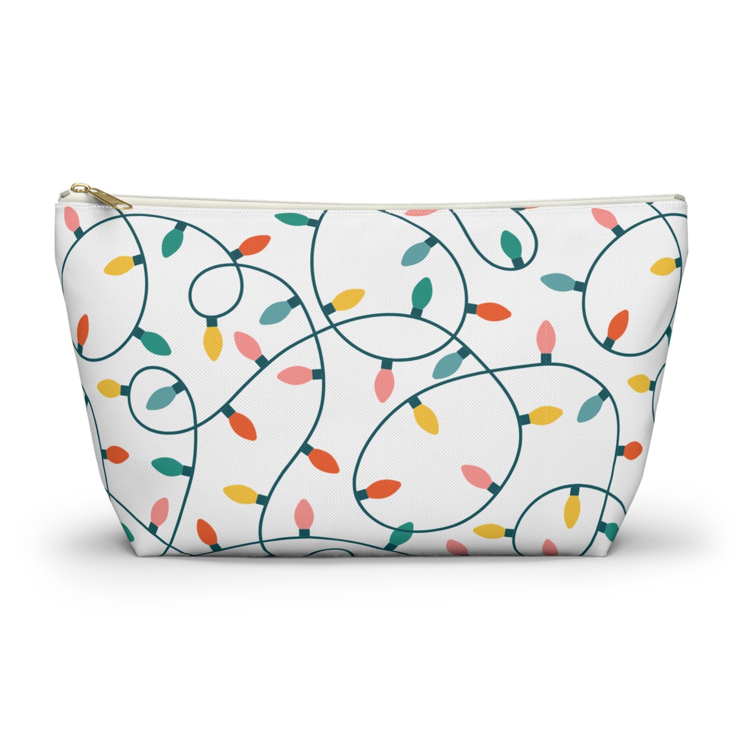 Holiday Lights Cosmetic Pouch | Zipper Makeup Bag