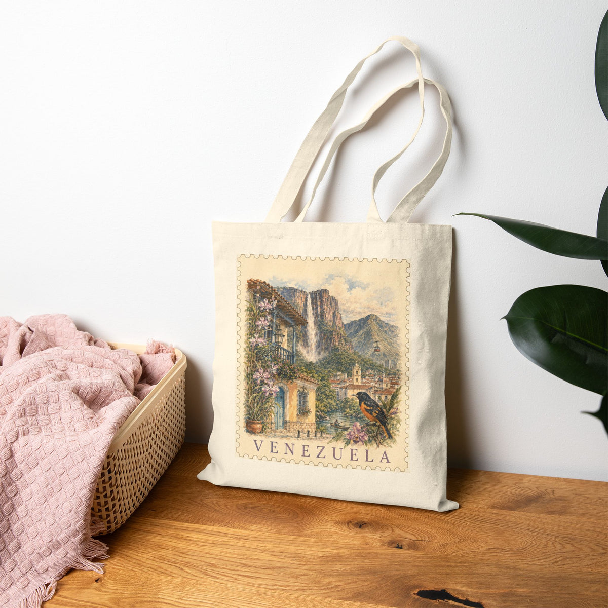 Venezuela Tote Bag – Vintage Venezuelan Travel & Cultural Gift