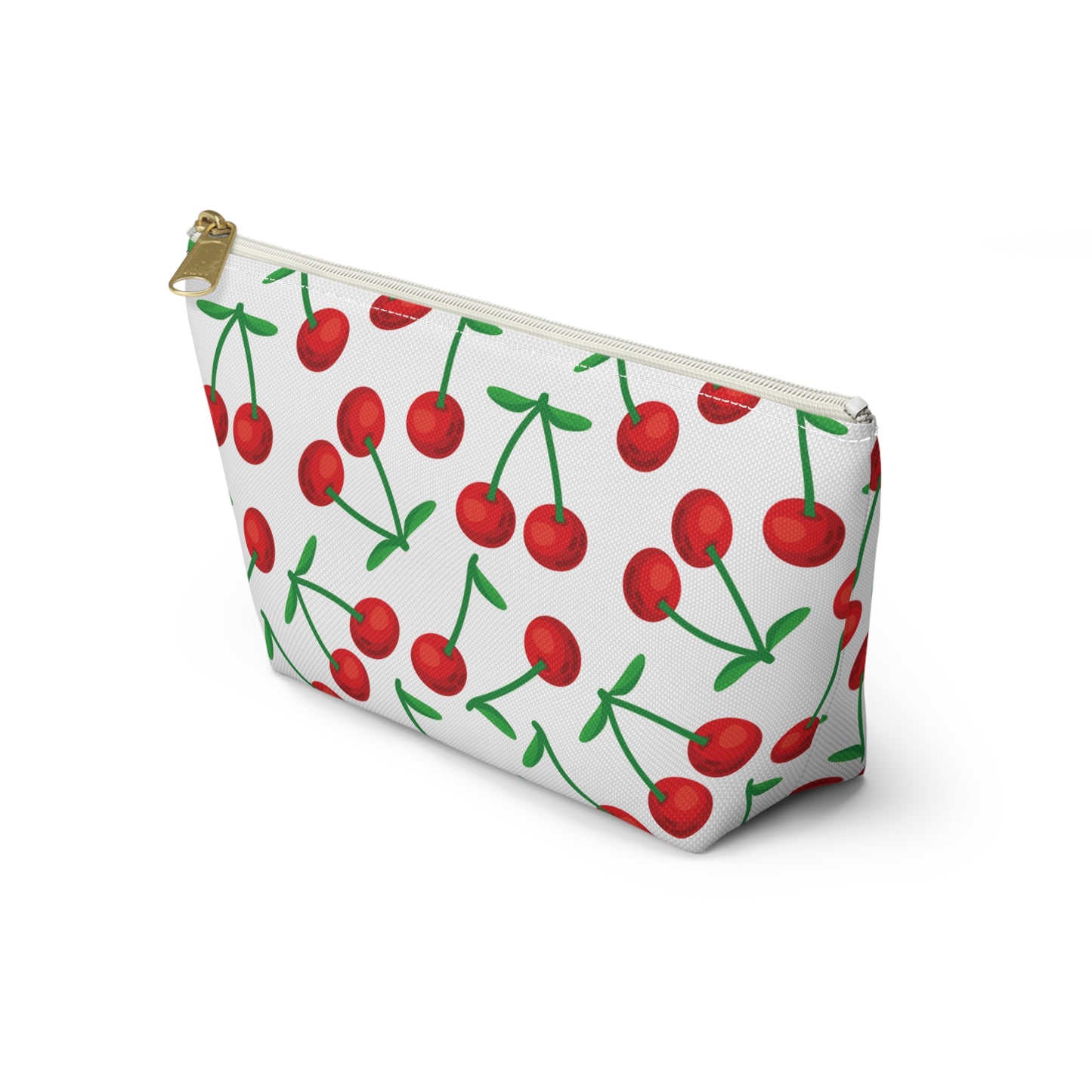 Cherry Pattern Cosmetic Pouch |  Zipper Makeup Bag