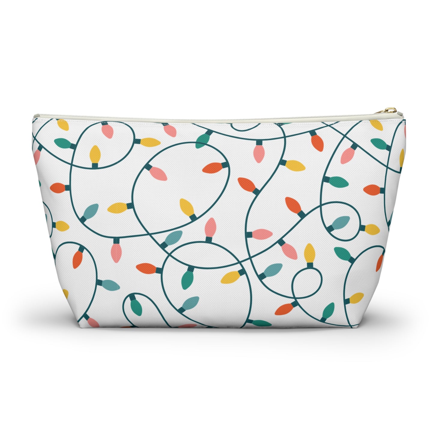 Holiday Lights Cosmetic Pouch | Zipper Makeup Bag