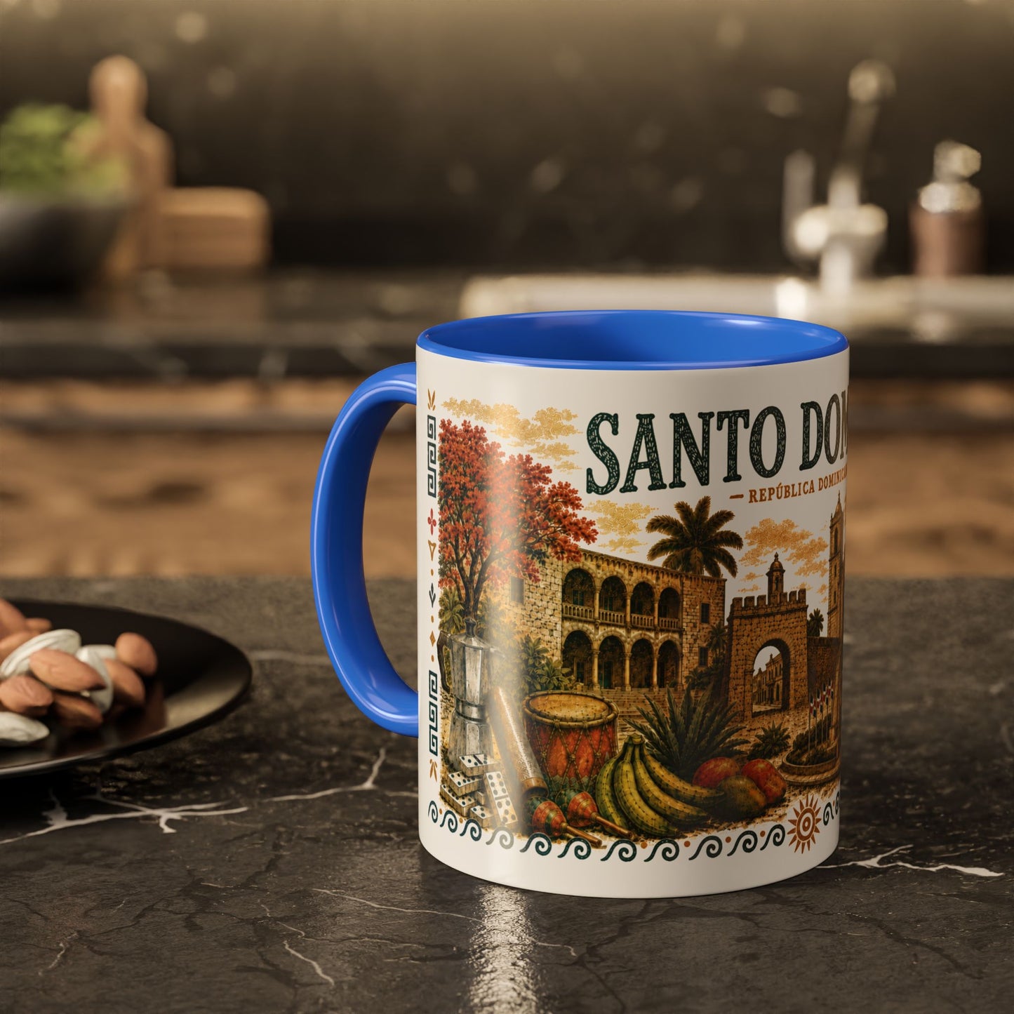 Santo Domingo Dominican Republic Mug | Illustration Ceramic Coffee Mug | Dominican Souvenir Gift
